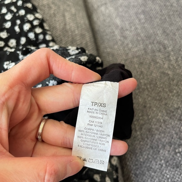 Garage black floral mini dress - Picture 7 of 8